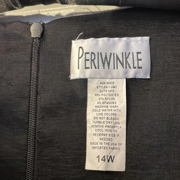 Periwinkle by Barlow Black Fitted Dress Size 14W - Picture 4 of 10